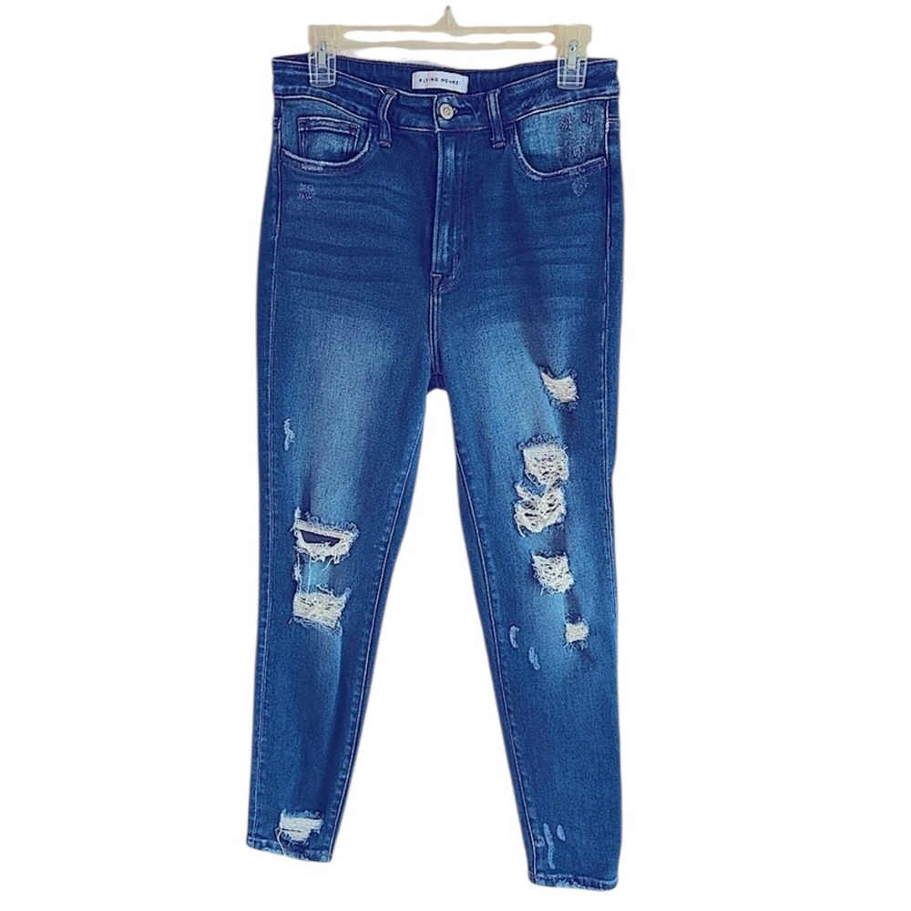 Flying Monkey Distressed Skinny Jeans | Size 29 | Stretch High-Rise Denim